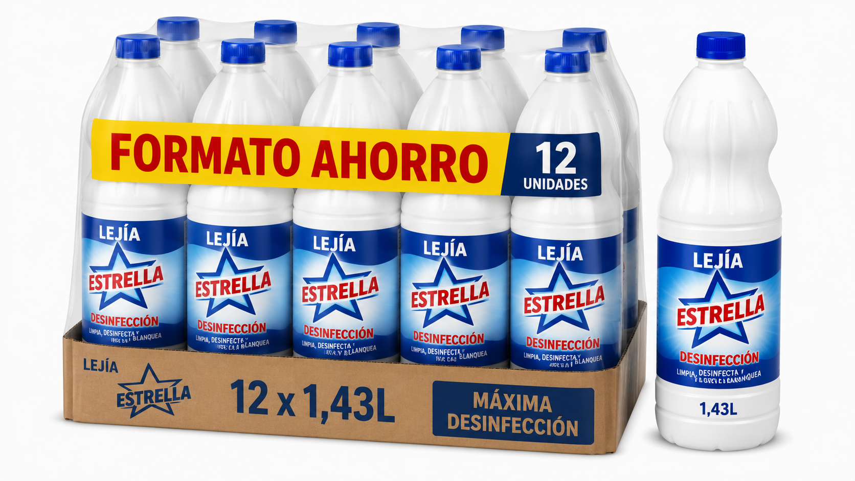 Estrella Lejia | 1,43L. | Caja de 12 | Botella plástico
