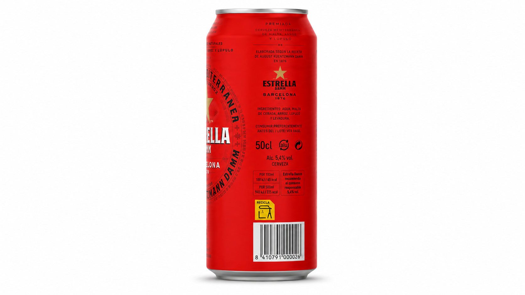 Cerveza Estrella Damm (Rubia) | Caja de 24 Latas (50 cl) - imagen 11