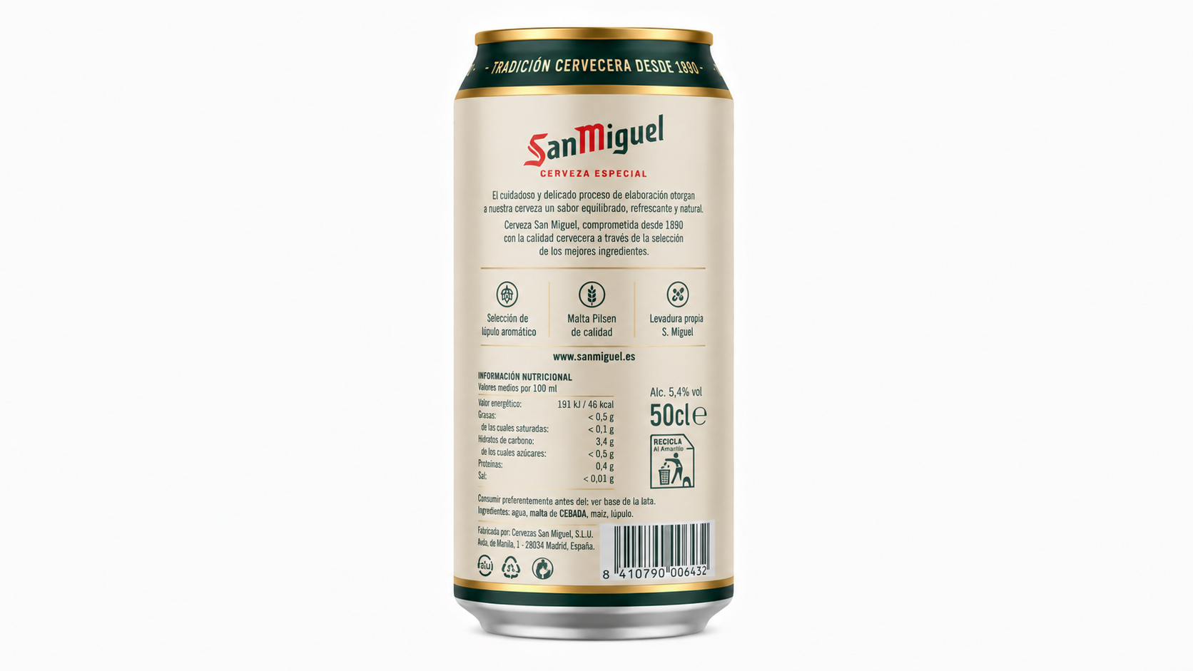 Cerveza San Miguel Especial (Rubia) | Caja de 24 Latas (50 cl) - imagen 11