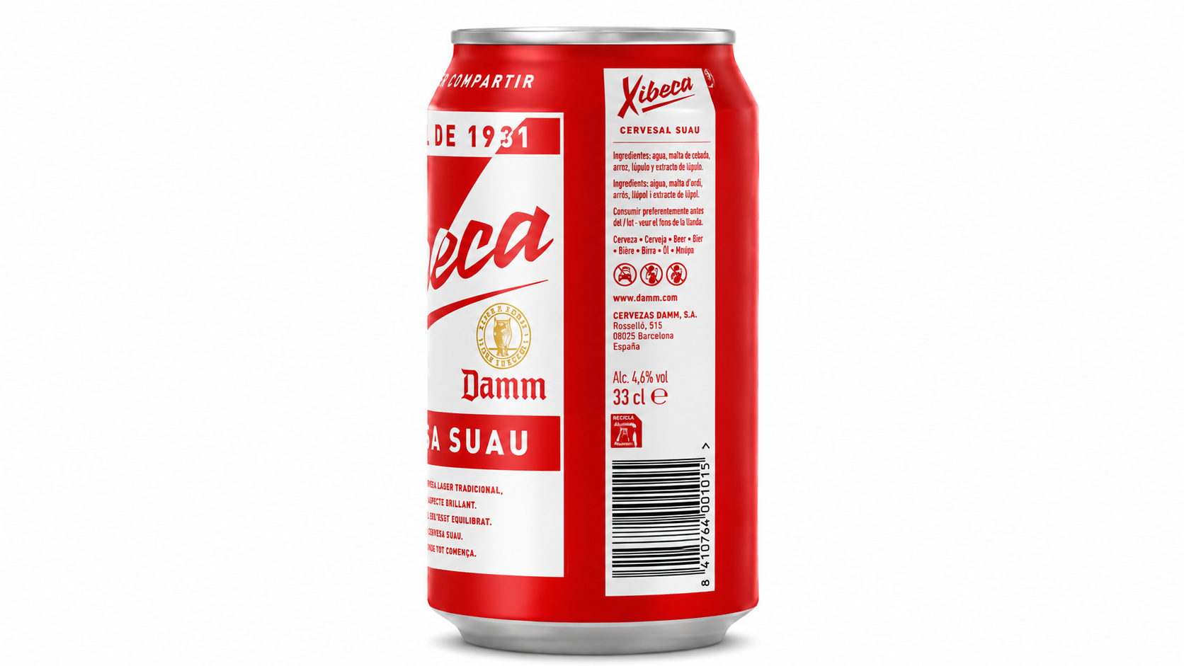 Cerveza Damm Xibeca (Rubia) | Caja de 24 Latas (33 cl) - imagen 11