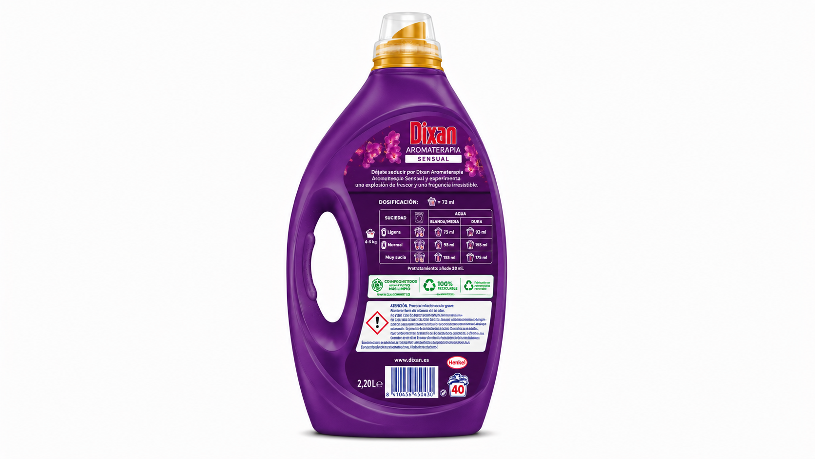 Dixan GEL Aromaterapia Sensual | Caja de 4 | Botella plástico - imagen 6