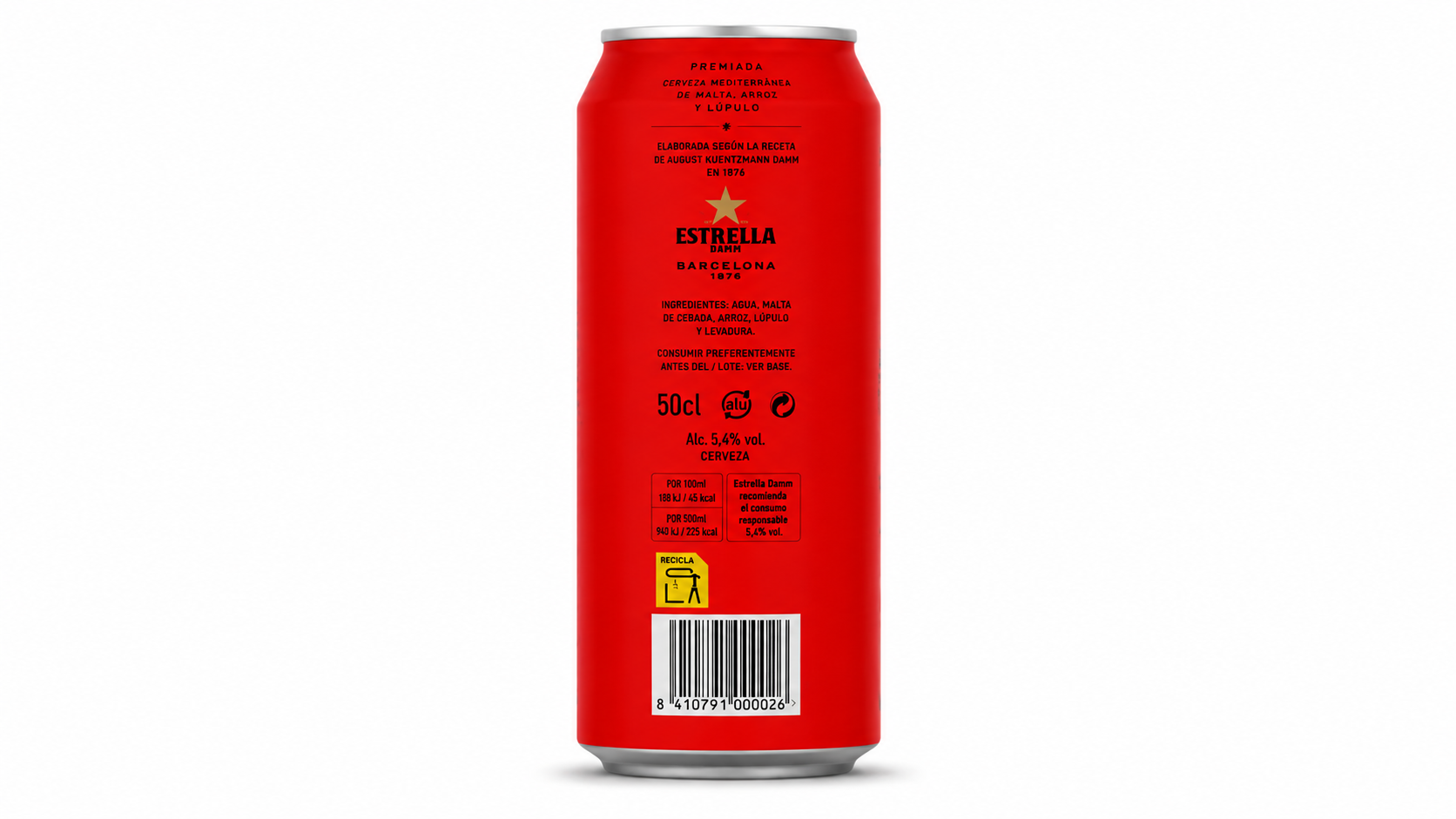 Cerveza Estrella Damm (Rubia) | Caja de 24 Latas (50 cl) - imagen 8