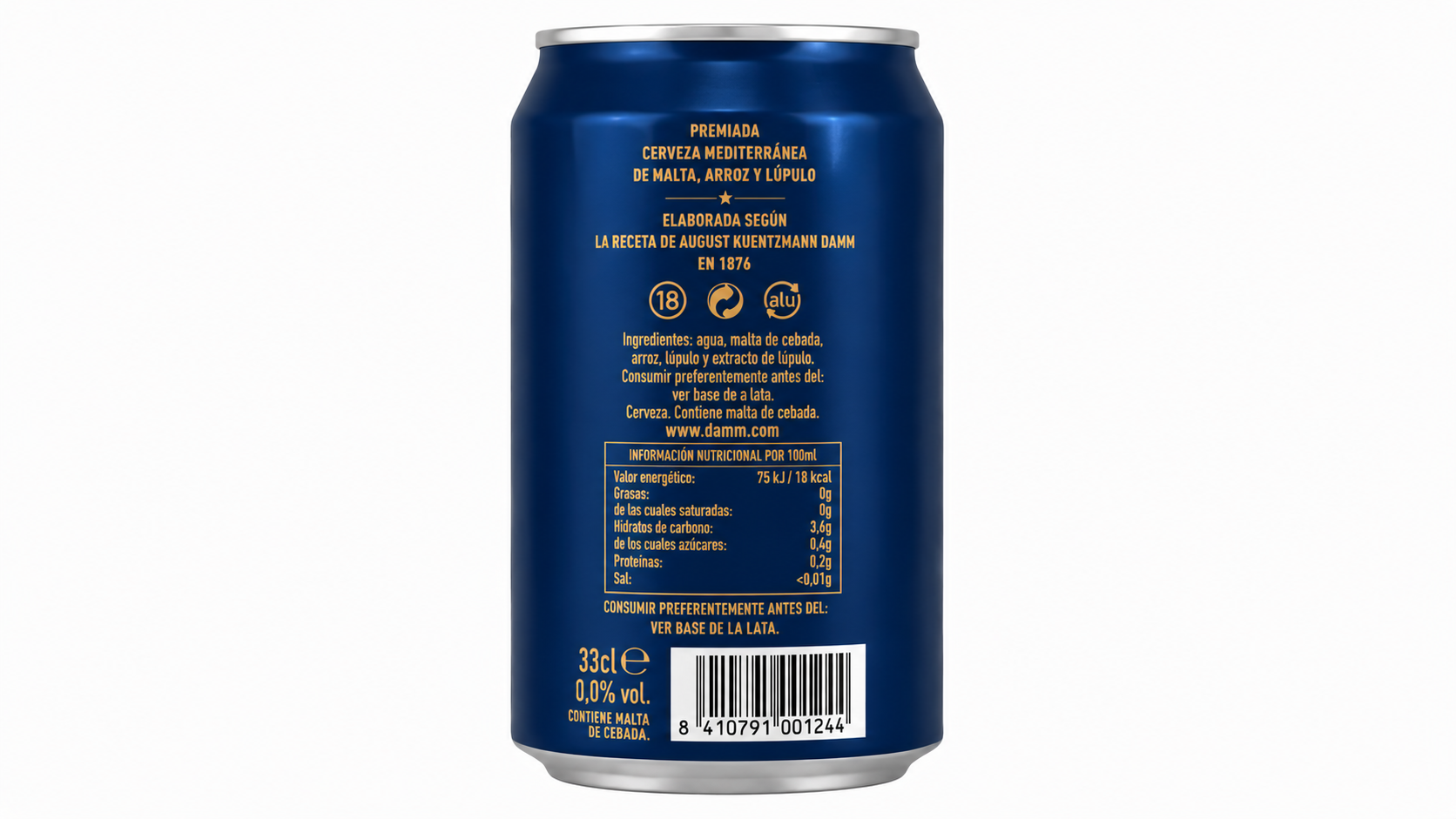 Cerveza Free Damm (Sin Alcohol) | Caja de 24 Botellas (25 cl) - Cristal - imagen 17