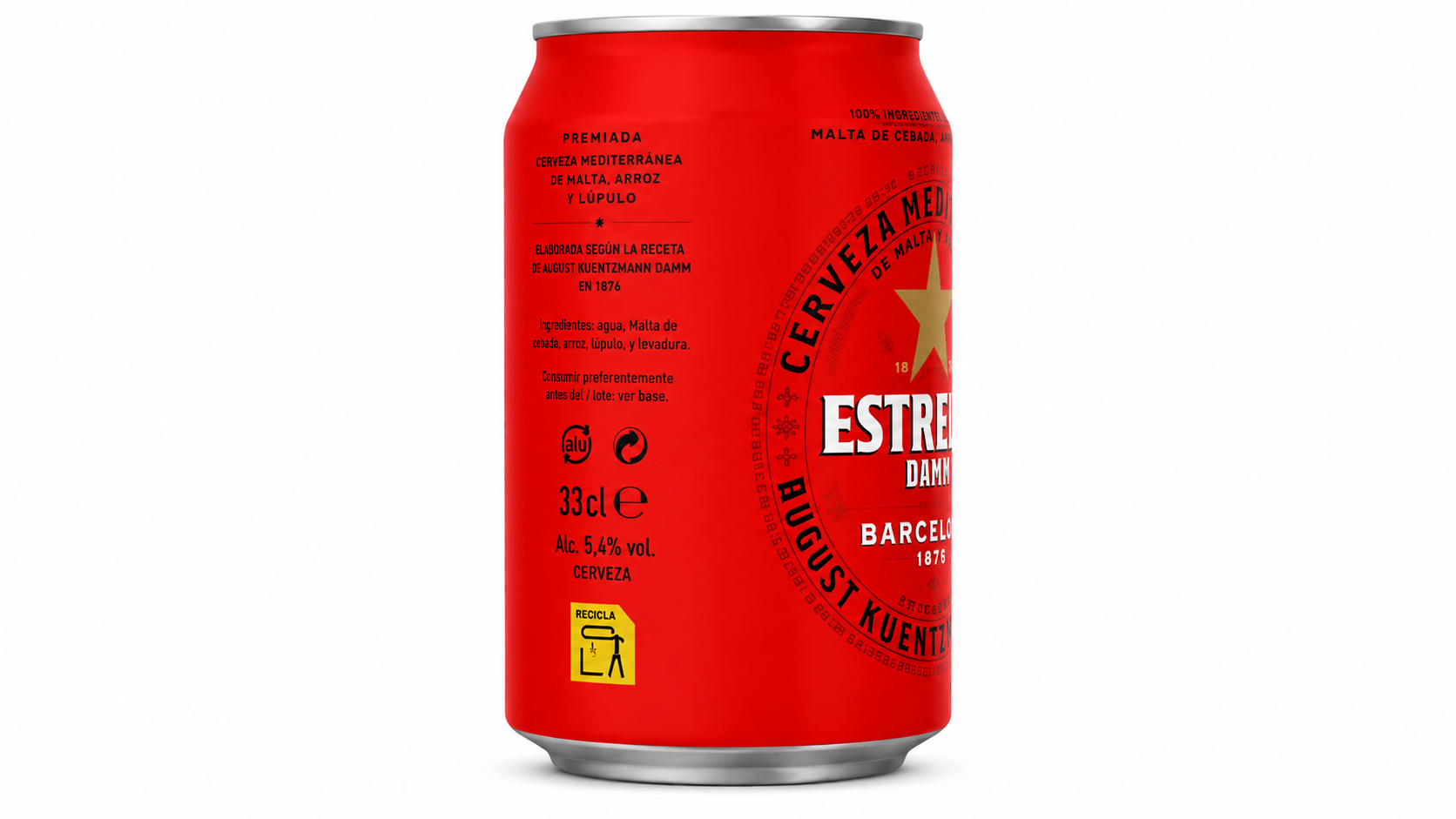 Cerveza Estrella Damm (Rubia) | Caja de 24 Latas (33 cl) - imagen 12
