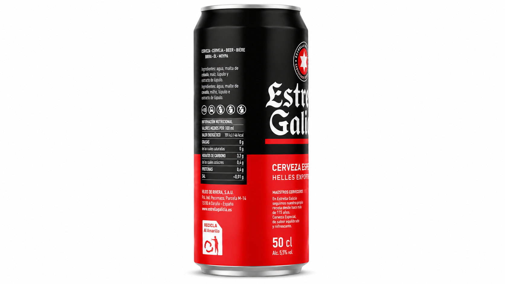 Cerveza Estrella Galicia (Rubia) | Caja de 24 Latas (50 cl) - imagen 18