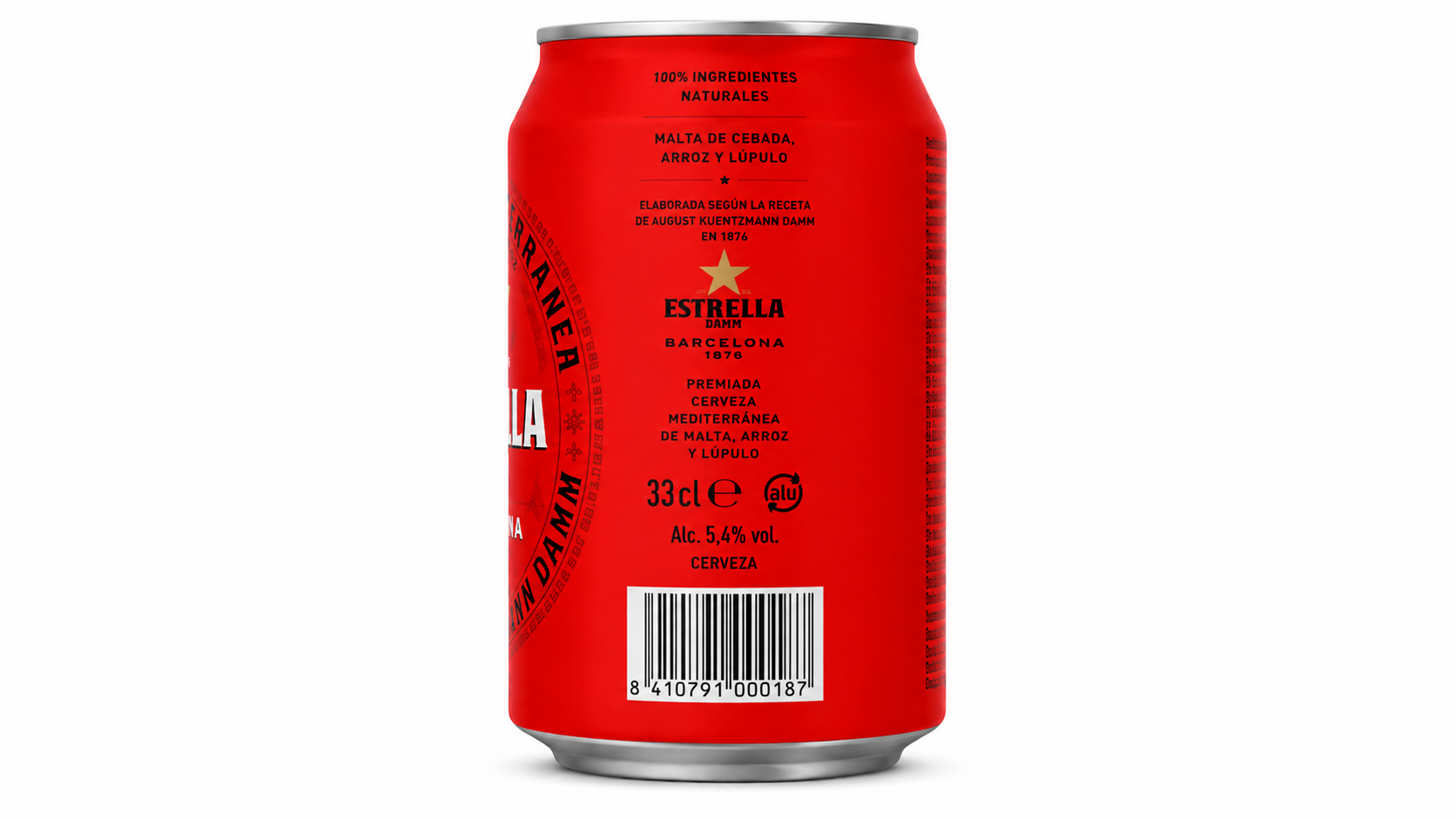 Cerveza Estrella Damm (Rubia) | Caja de 24 Latas (33 cl) - imagen 8