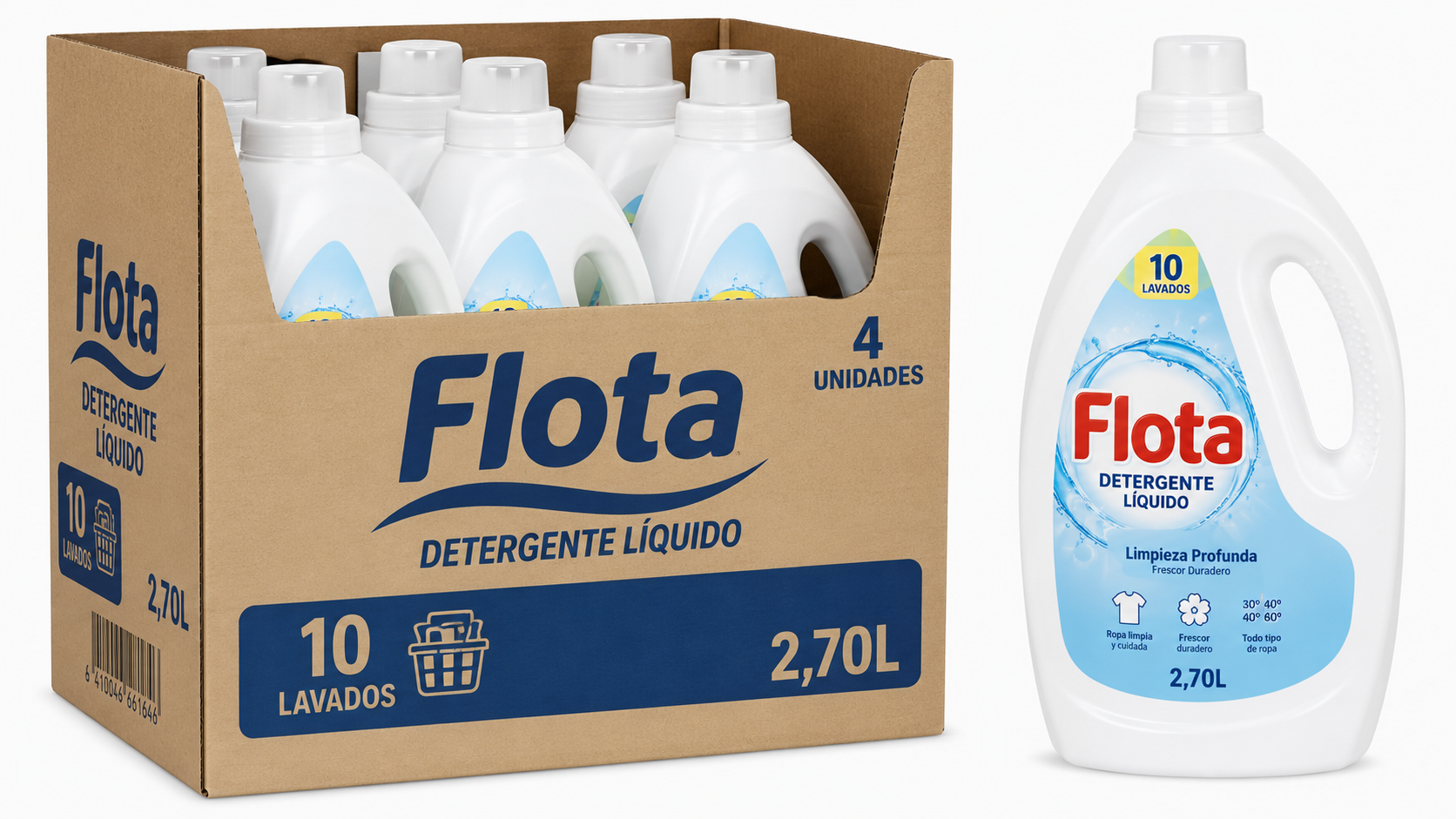 Flota Deterg. Liquido | 10LAV. / 2,70L | Caja de 4 | Botella plástico - imagen 11