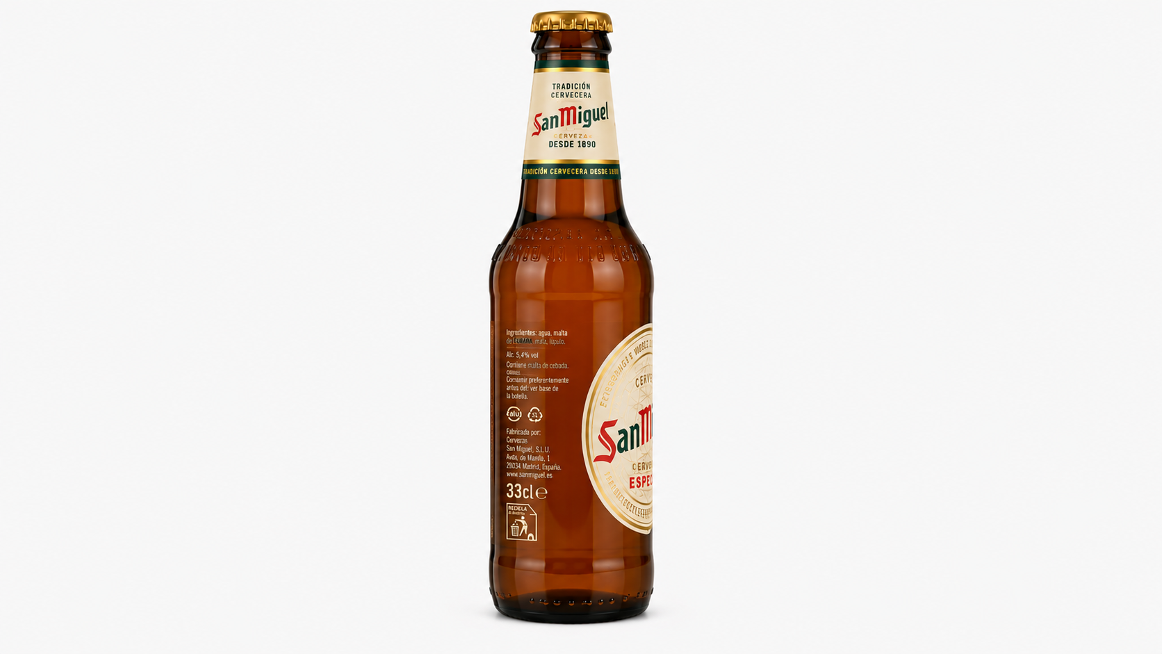 Cerveza San Miguel Especial (Rubia) | Caja de 24 Botellas (33 cl) - Cristal - imagen 14