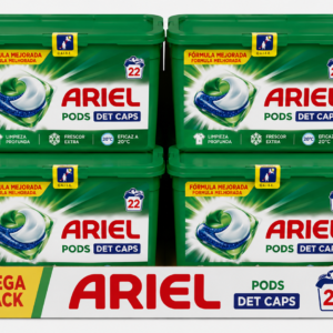 Ariel PODS DET CAPS | 22UD | Caja de 4 | Cápsulas/Pastillas