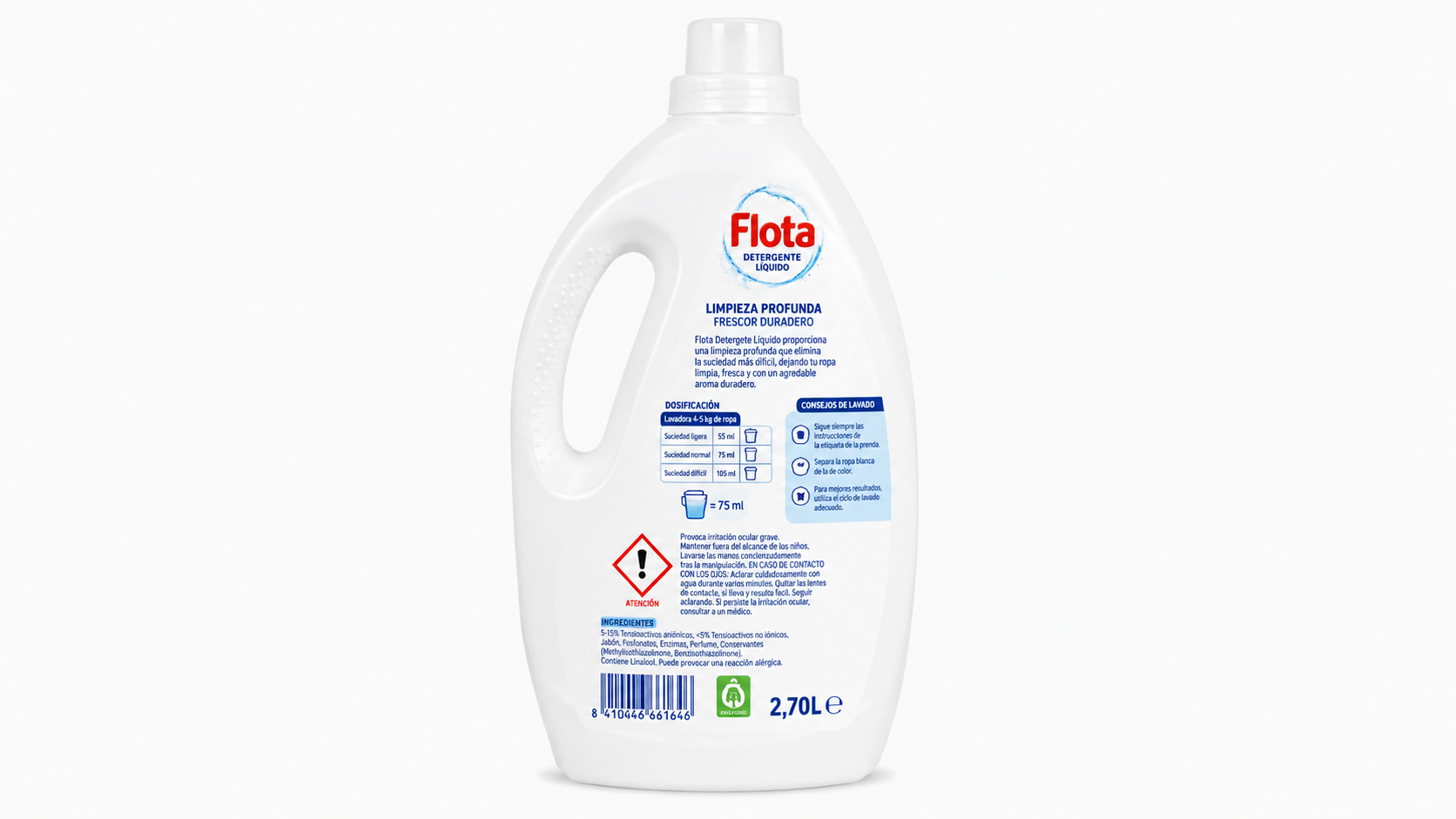 Flota Deterg. Liquido | 10LAV. / 2,70L | Caja de 4 | Botella plástico - imagen 13