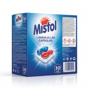 Mistol Lavavajillas Capsulas | 30 UD | Caja de 6 | Cápsulas/Pastillas