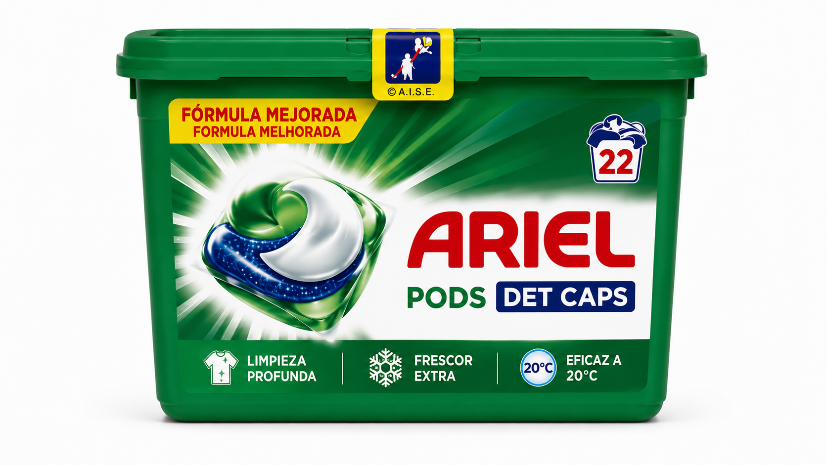 Ariel PODS DET CAPS | 22UD | Caja de 4 | Cápsulas/Pastillas - imagen 2