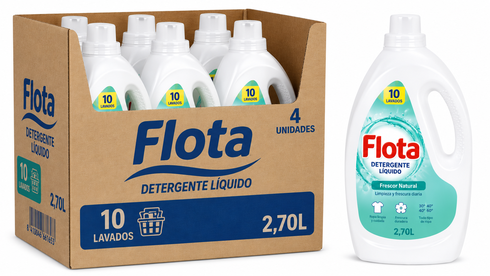 Flota Deterg. Liquido | 10LAV. / 2,70L | Caja de 4 | Botella plástico - imagen 14