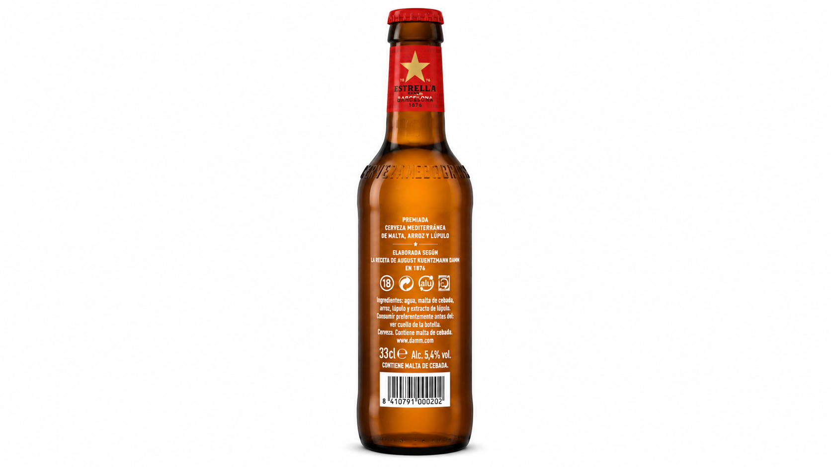 Cerveza Estrella Damm (Rubia) | Caja de 24 Botellas (33 cl) - Cristal - imagen 21