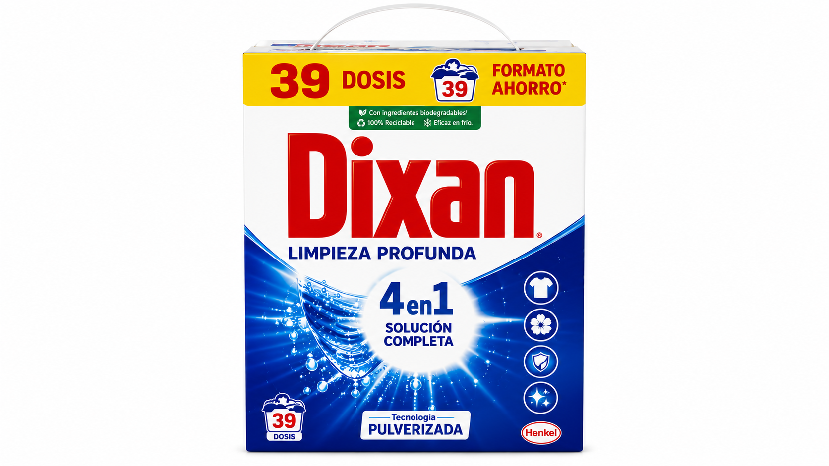 Dixan Detergente Polvo Maleta | 39 DOSIS | Caja de 4 | Caja - imagen 3
