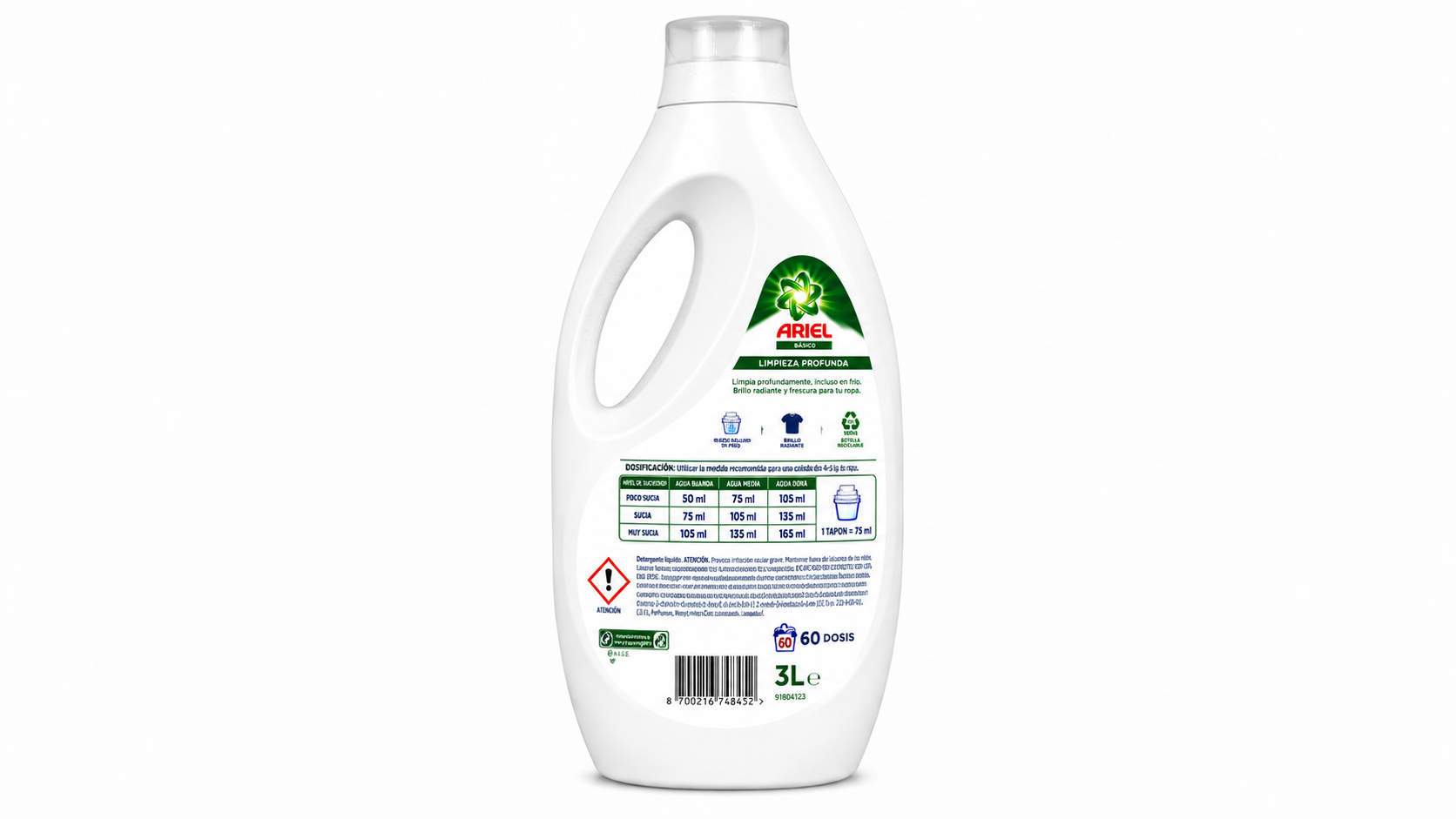 Lavandera Detergente Polvo Flores Silvestres | 12 LAVADOS | Caja de 12 - imagen 4