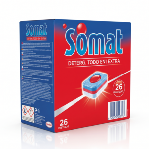 Somat Lavavajill. Deterg TODO EN1 Extra | 26 PASTILLAS | Caja de 7 | Cápsulas/Pastillas