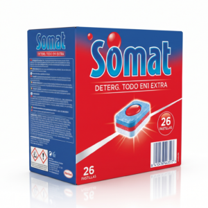 Somat Lavavajill.aditivo Limpiamaquinas | 3 PASTILLAS | Caja de 6 | Cápsulas/Pastillas
