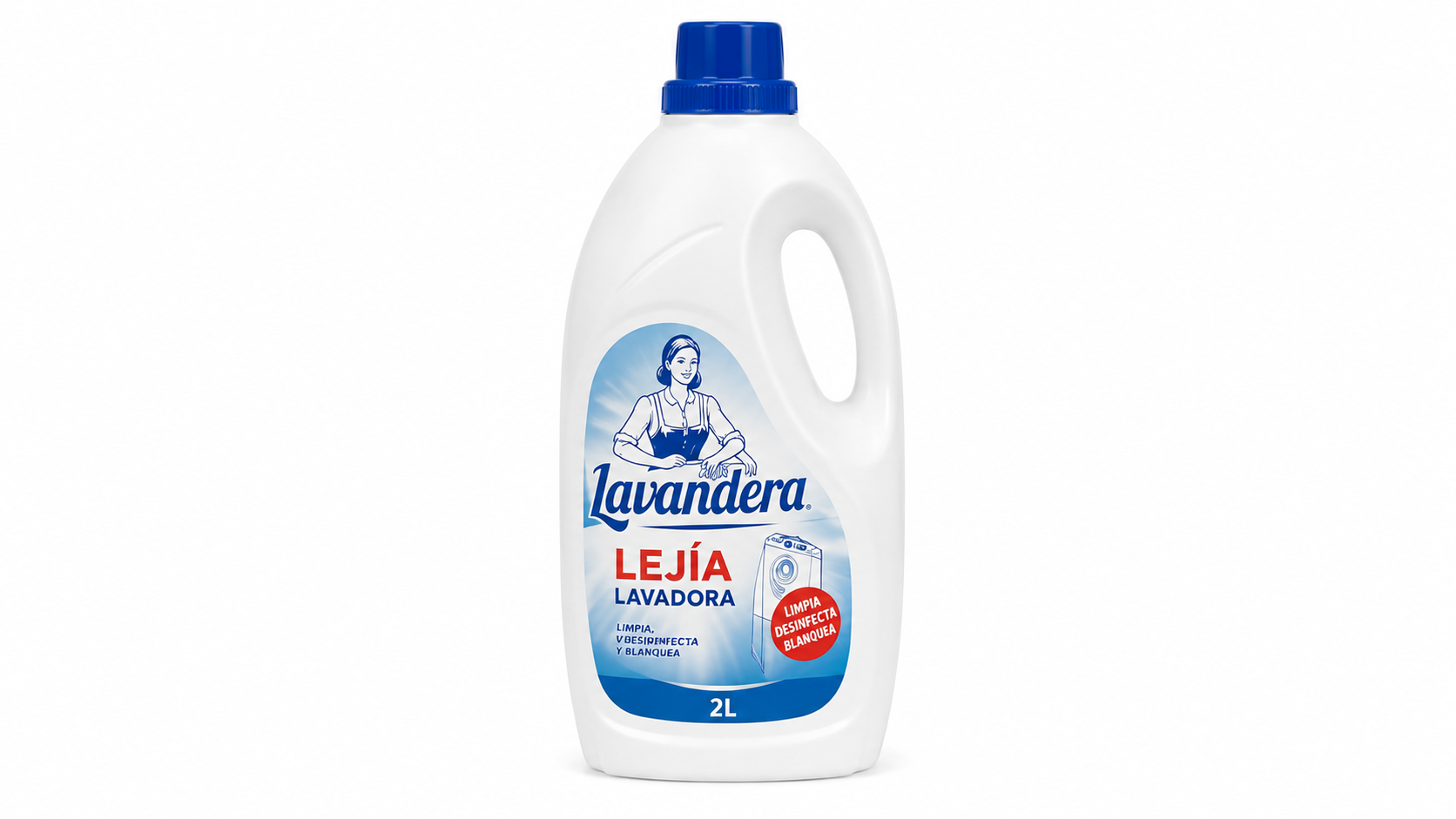 Lavandera .lejia Lavadora | 2 L | Caja de 8 | Botella plástico