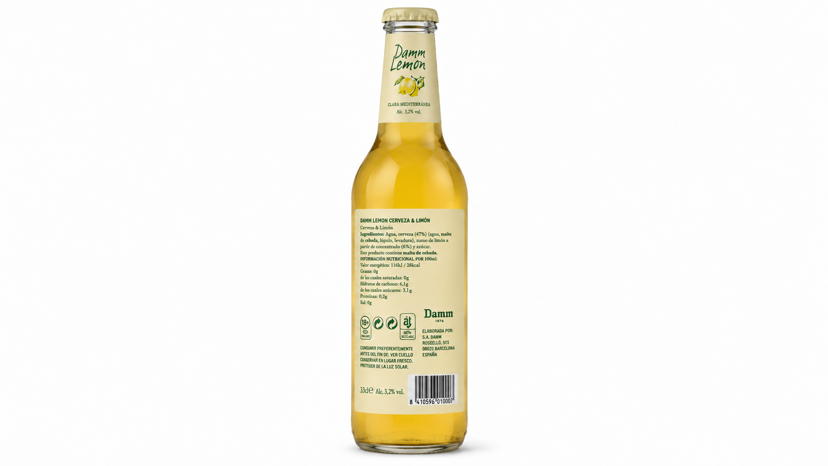 Cerveza Damm Lemon (Radler) | Caja de 24 Latas (33 cl) - imagen 7