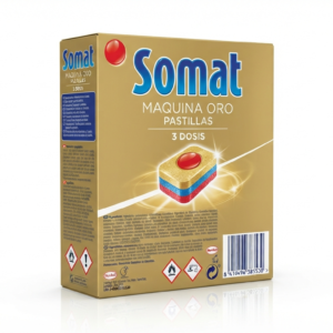 Somat Lavavajill. Maquina ORO Pastillas | 3 DOSIS | Caja de 7 | Cápsulas/Pastillas