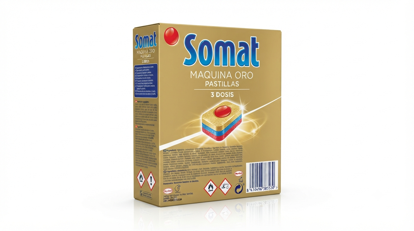 Somat Lavavajill. Maquina ORO Pastillas | 3 DOSIS | Caja de 7 | Cápsulas/Pastillas