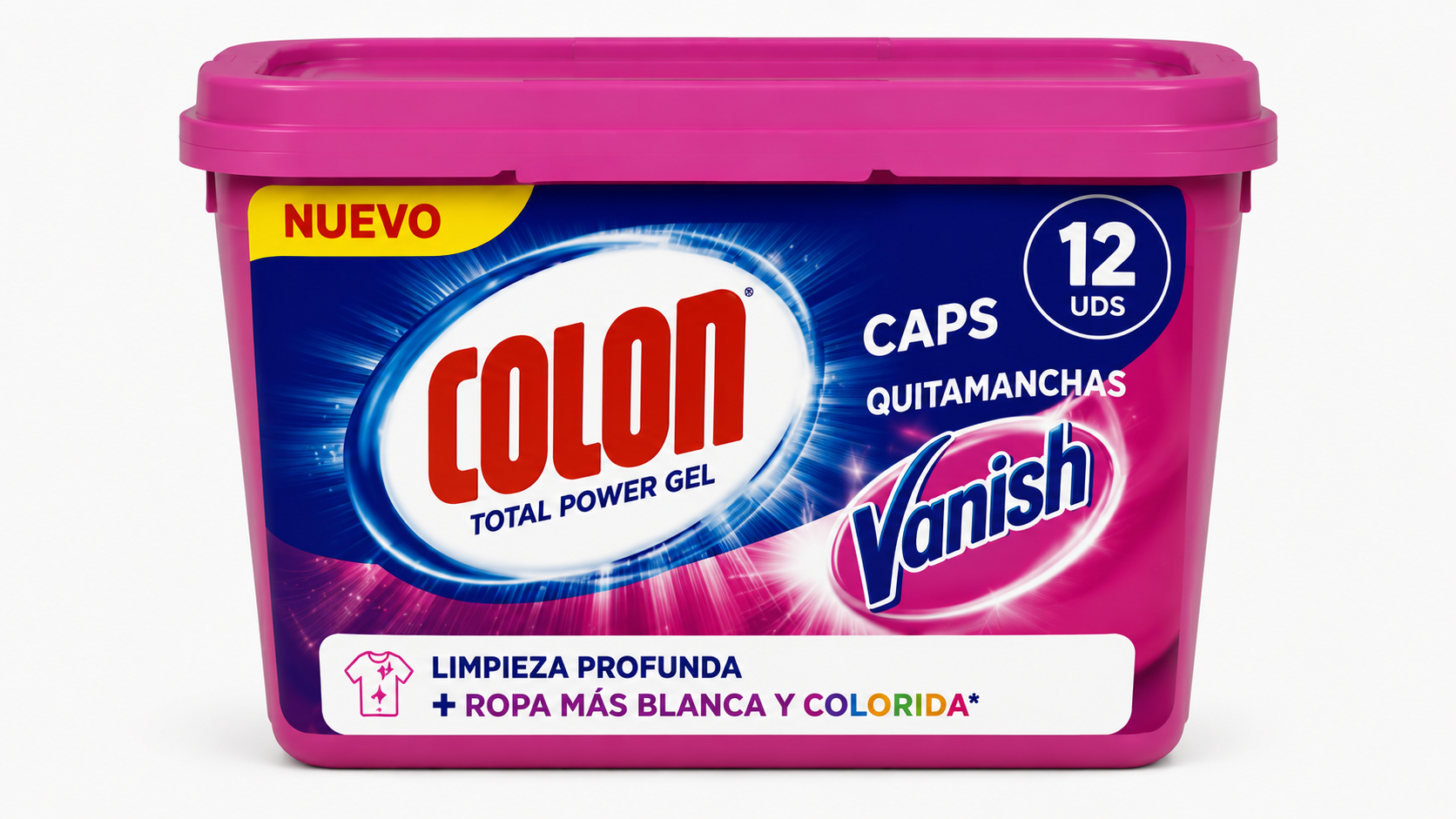 Colon CAPS Total Power GEL Vanish | 12 UD | Caja de 6 | Bolsa