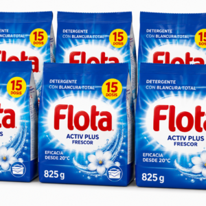 Flota Detergente Polvo Bolsa | 825 G / 15 DOSIS | Caja de 6 | Bolsa
