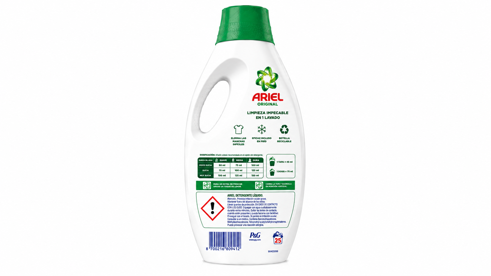 Ariel Original DET LIQ | Caja de 4 | Botella plástico - imagen 12