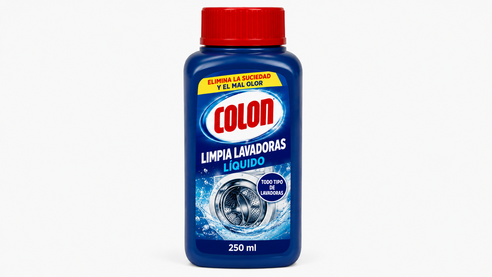 Colon Limpia Lavadoras Liquido | 250 ML | Caja de 6 | Botella plástico