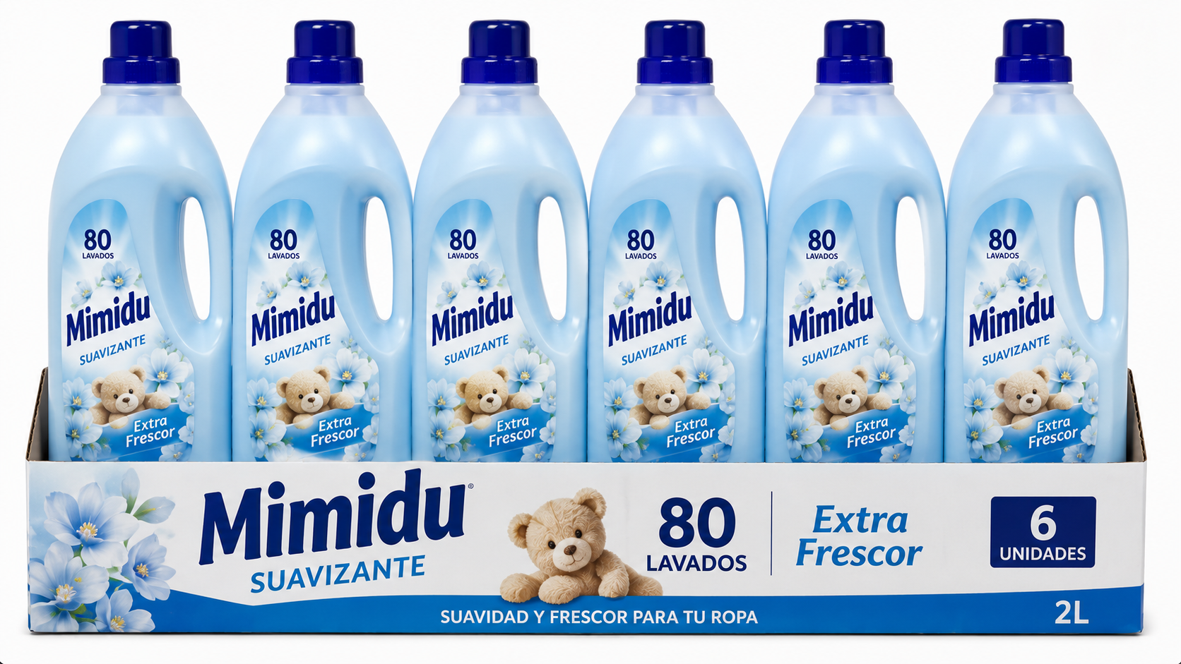 Mimidu Suavizante | 80 LAVADOS / 2L | Caja de 6 - imagen 3