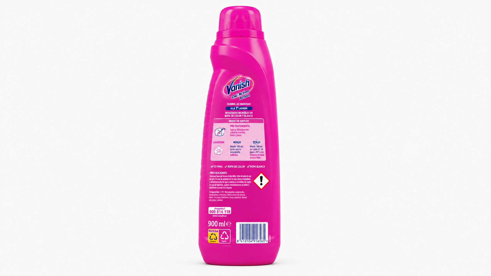 Vanish OXI Action GEL | 900 ML | Caja de 6 | Botella plástico - imagen 3