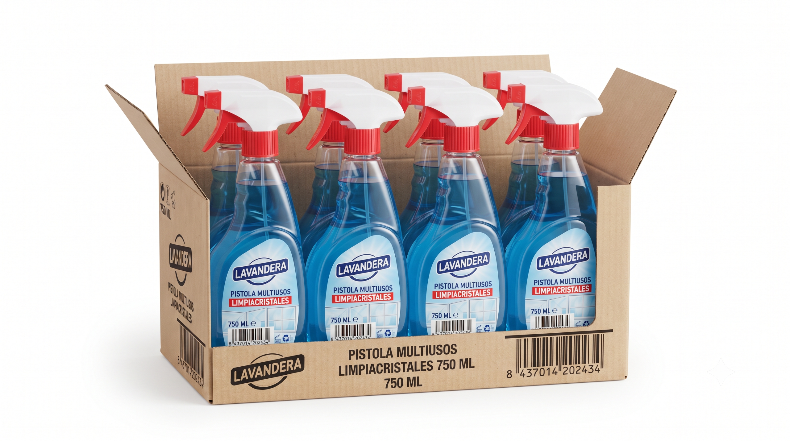 Lavandera Pistola Multiusos Limpiacristales | 750 ML | Caja de 8 | Spray - imagen 5