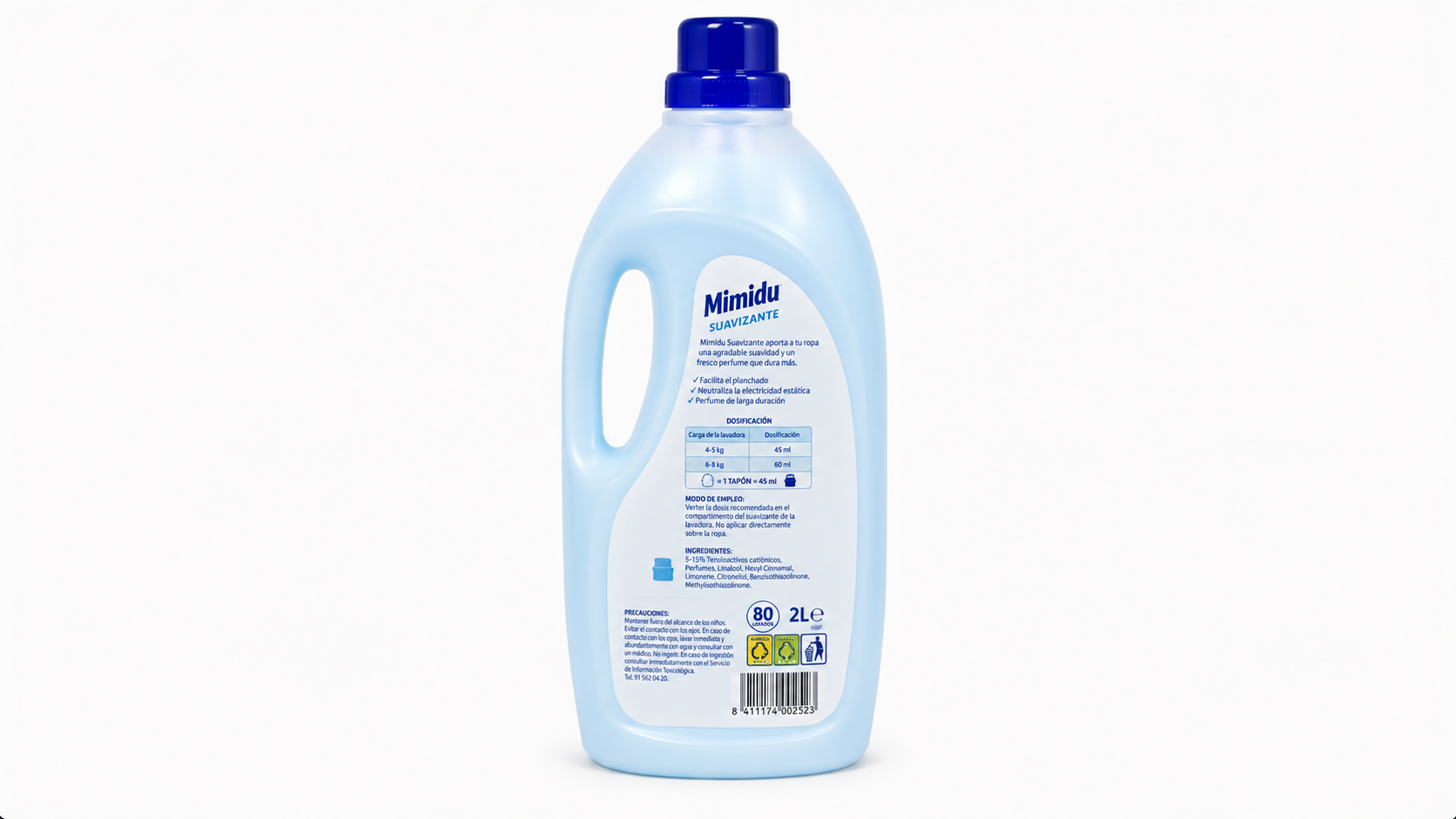 Mimidu Suavizante | 80 LAVADOS / 2L | Caja de 6 - imagen 2