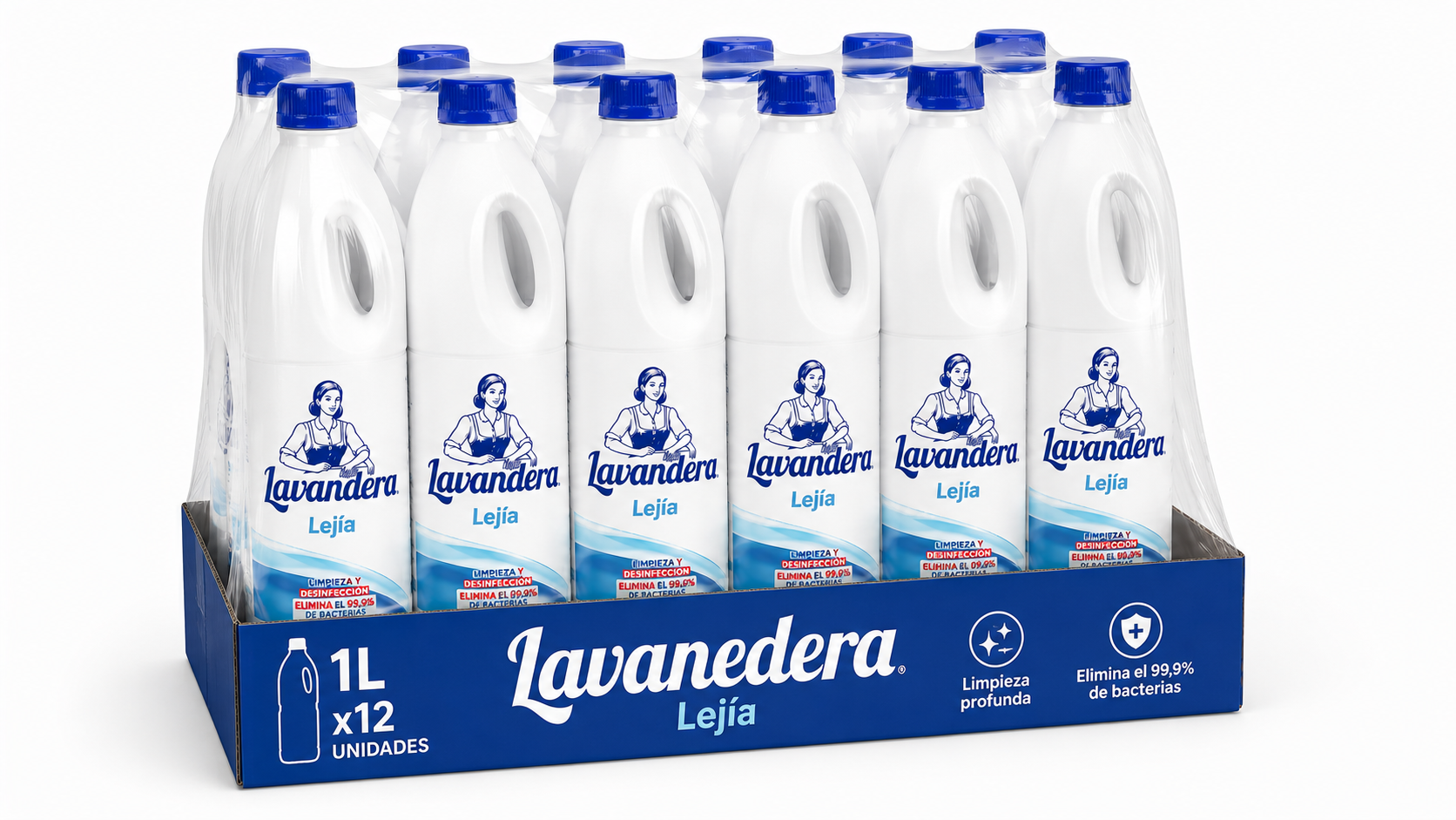 Lavandera Lejia | 1 L | Caja de 12 | Botella plástico