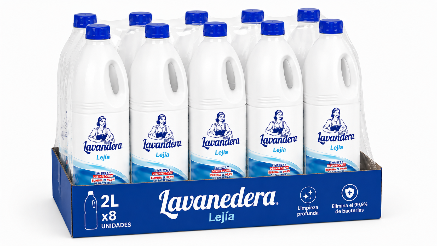 Lavandera Lejia | 2 L | Caja de 8 | Botella plástico - imagen 3