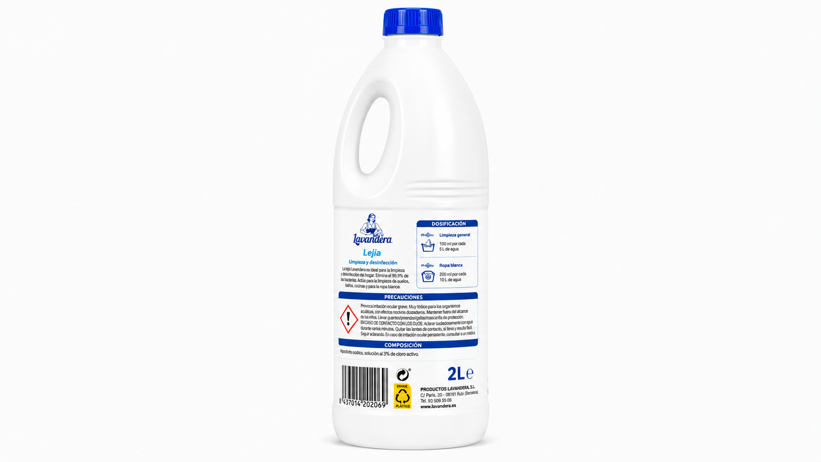 Lavandera Lejia | 5 L | Caja de 3 | Botella plástico - imagen 3
