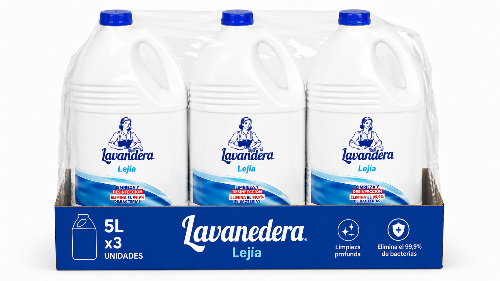 Lavandera Lejia | 5 L | Caja de 3 | Botella plástico - imagen 4