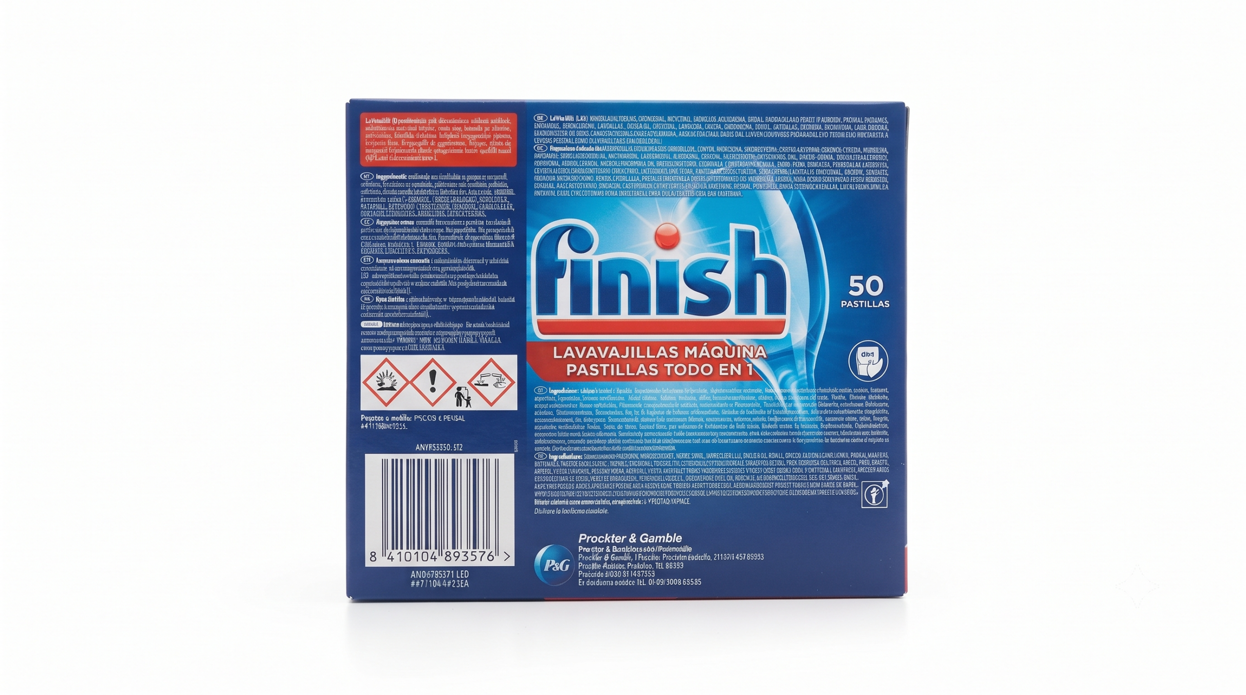 Finish Lavavajill. Maquina Pastillas TODO EN 1 | 50 PASTILLAS | Caja de 5 | Bolsa - imagen 2