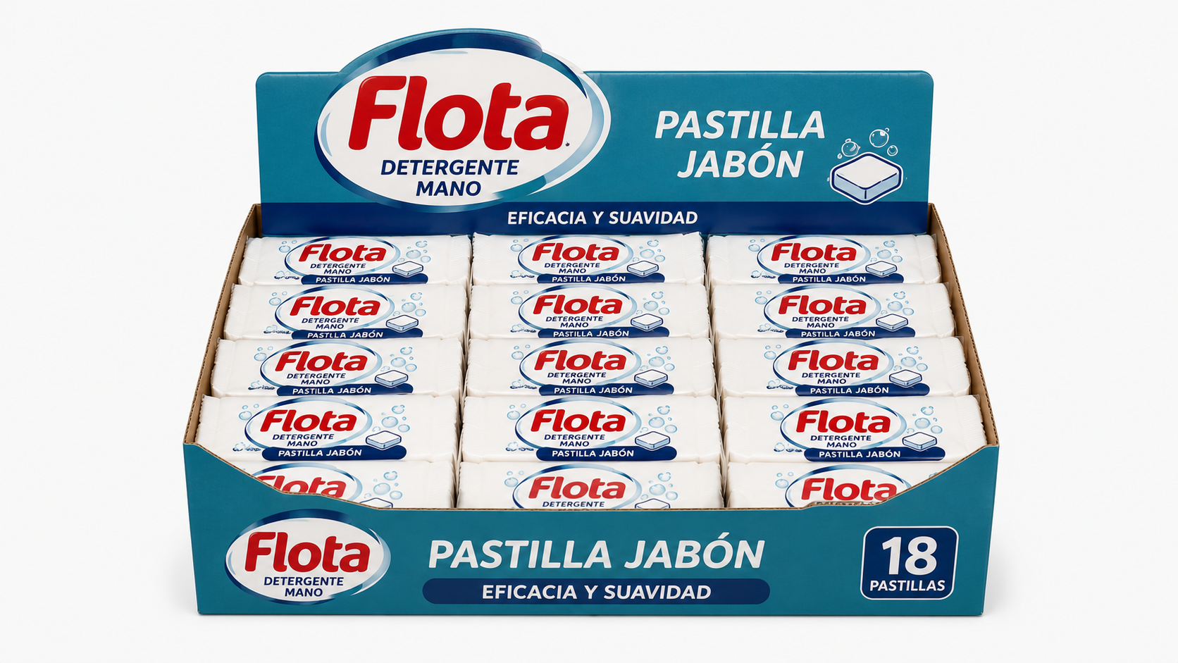 Flota Detergente MANO Pastilla Jabon | Caja de 18 | Cápsulas/Pastillas - imagen 3