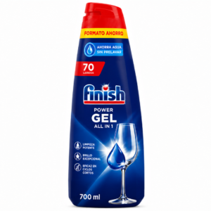 Finish Lavavajill.deterg.gel | 70LAVADOS | Caja de 4 | Botella plástico