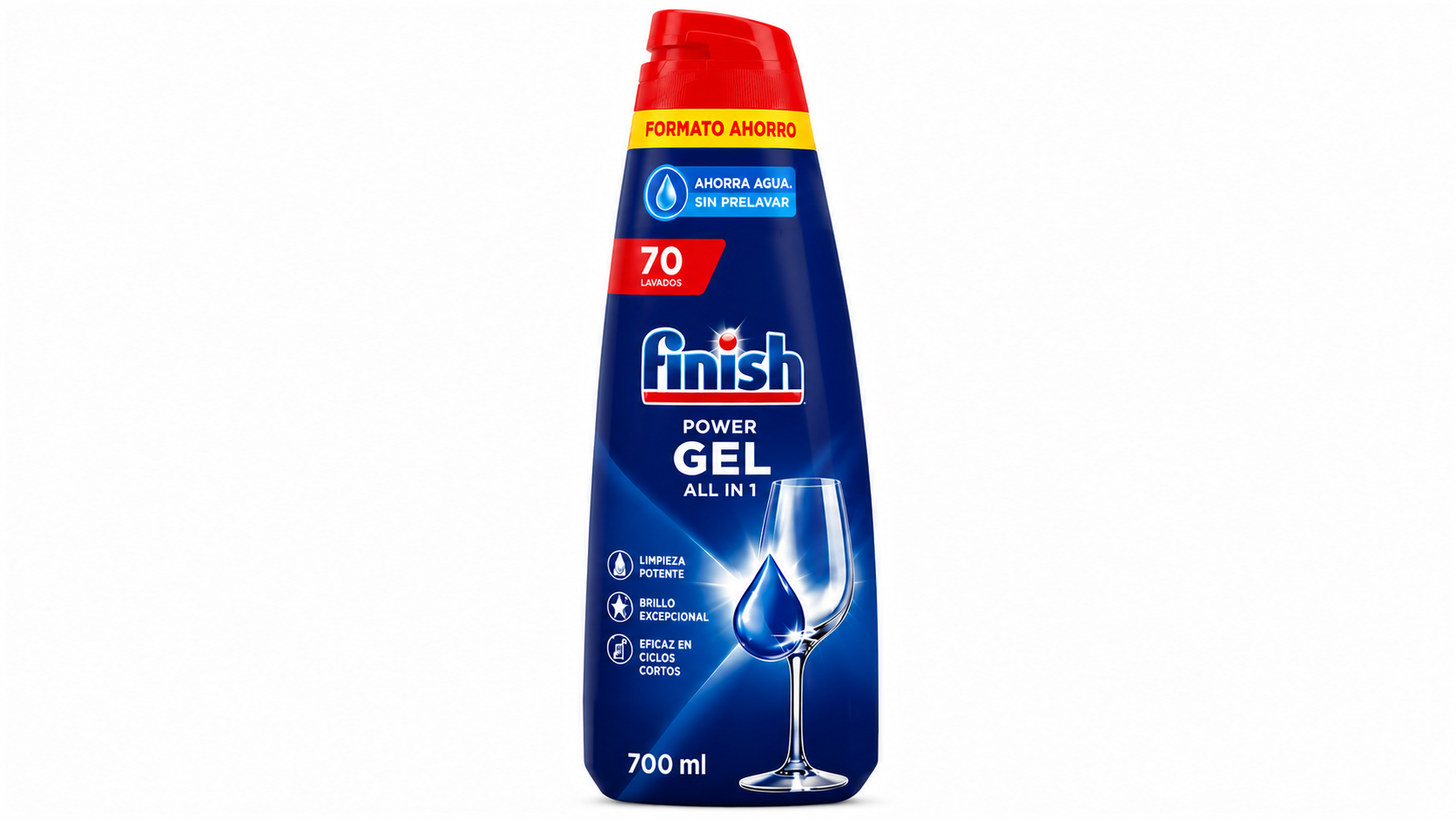 Finish Lavavajill.deterg.gel | 70LAVADOS | Caja de 4 | Botella plástico