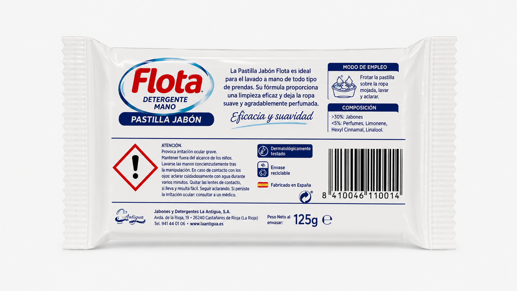 Flota Detergente MANO Pastilla Jabon | Caja de 18 | Cápsulas/Pastillas - imagen 5