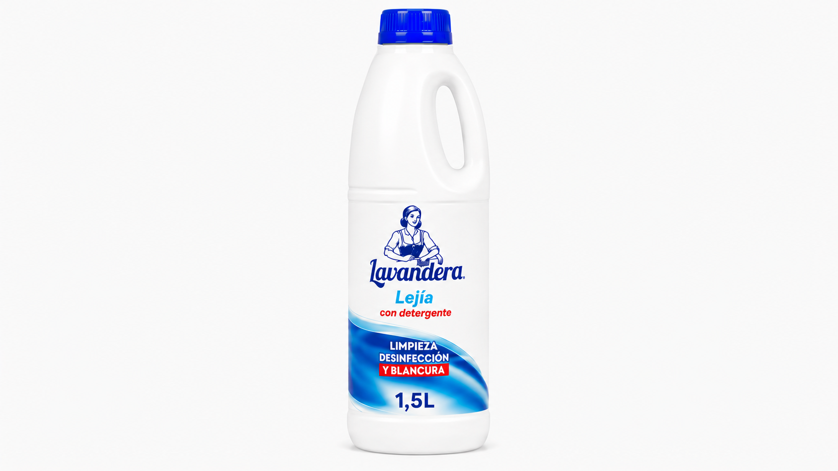 Lavandera Lejia C/detergente | 1.5 L | Caja de 12 | Botella plástico - imagen 2