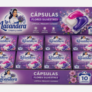 Lavandera Cápsulas Flores Silvestres | 10 LAVADOS | Caja de 8