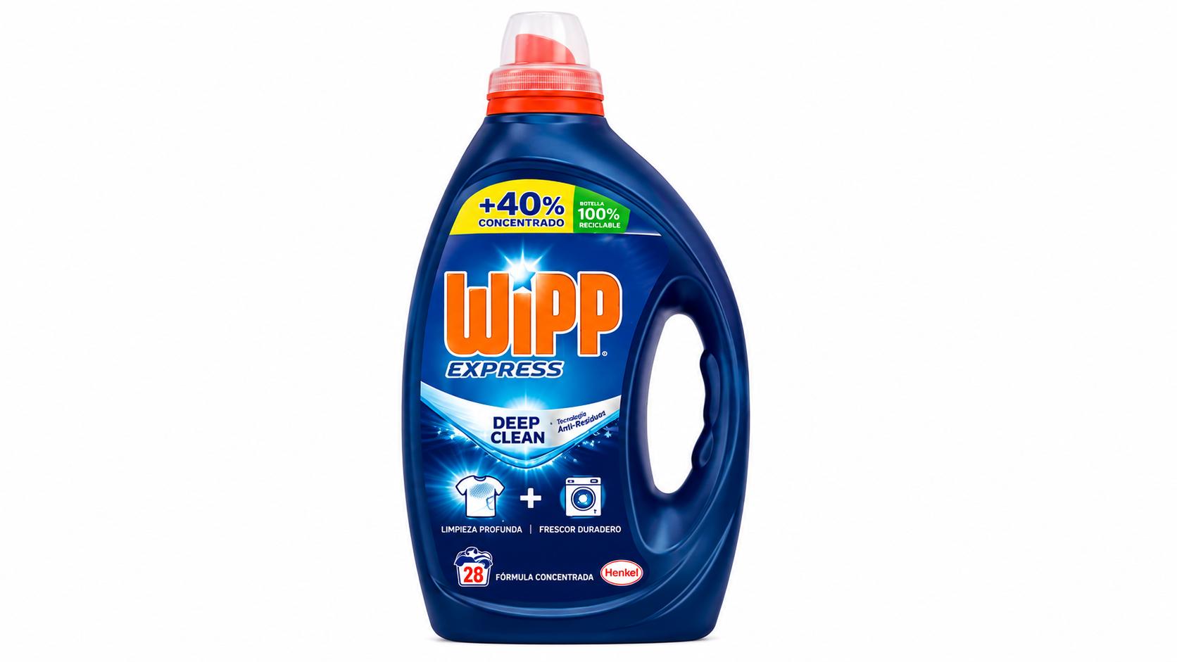 WIPP DET GEL | 28 DOSIS / 1,260 L. | Caja de 4 | Botella plástico - imagen 2
