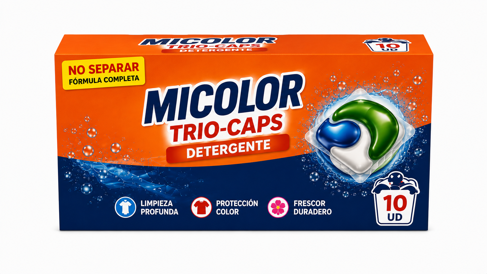 Micolor Detergente TRIO CAPS NO Separar | 25 DOSIS | Caja de 8 | Cápsulas/Pastillas - imagen 4
