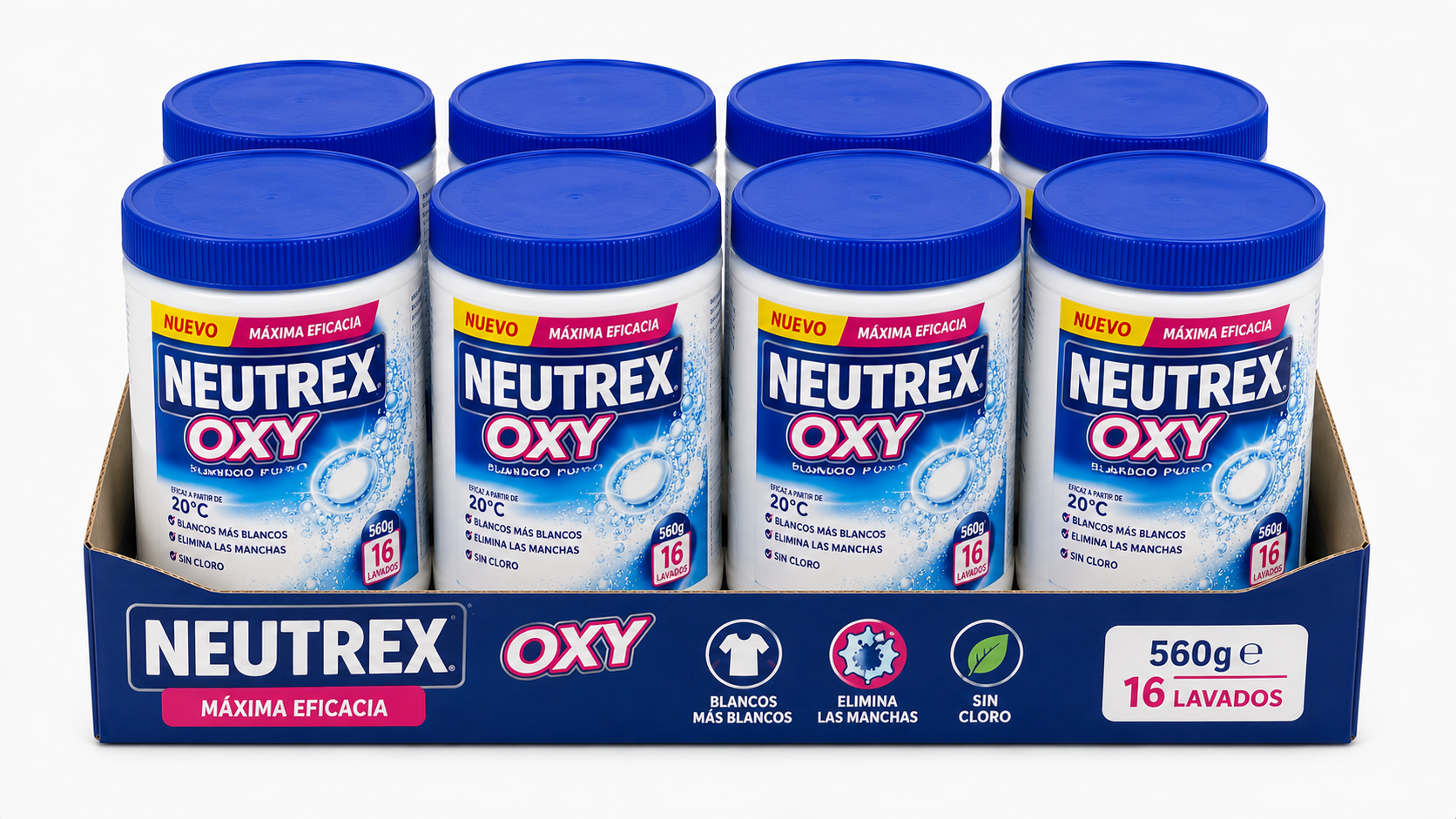 Neutrex OXY | 560 GR / 16 LAVADOS | Caja de 8 - imagen 3