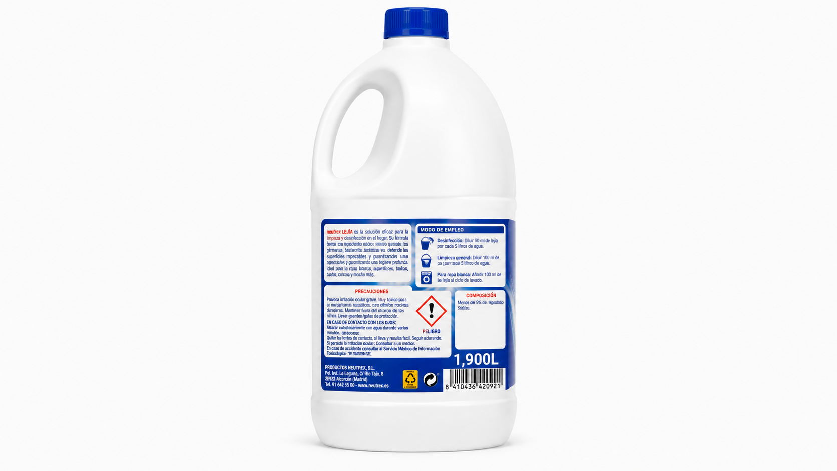 Neutrex Lejia | 1,900L | Caja de 8 | Botella plástico - imagen 3
