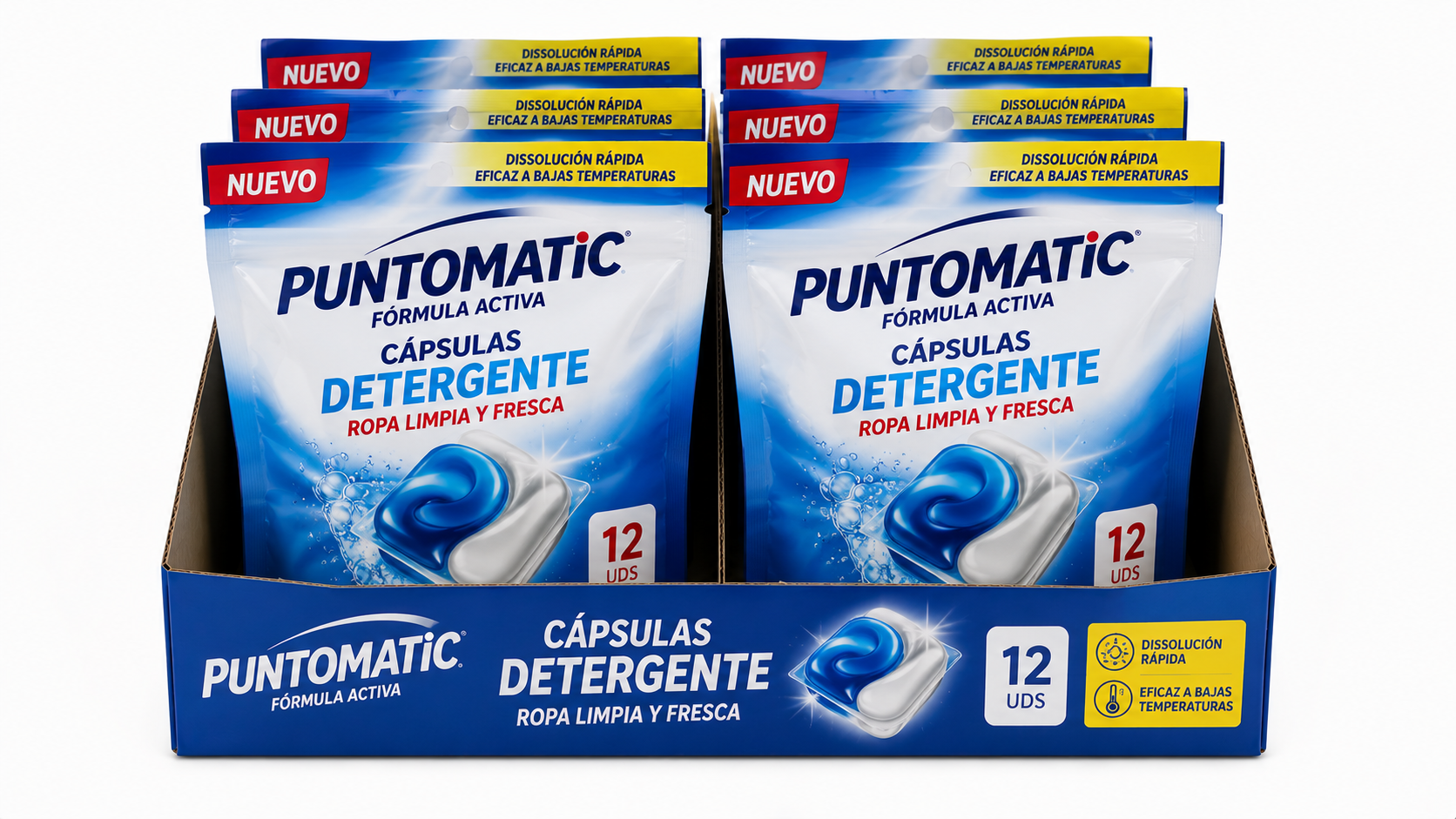 Puntomatic Capsulas Deterg | 12UDS | Caja de 8 | Bolsa